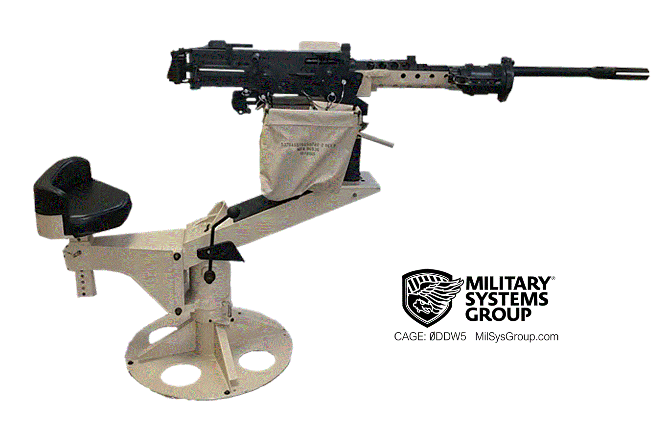 Pedestal Offset Pintle machine gun