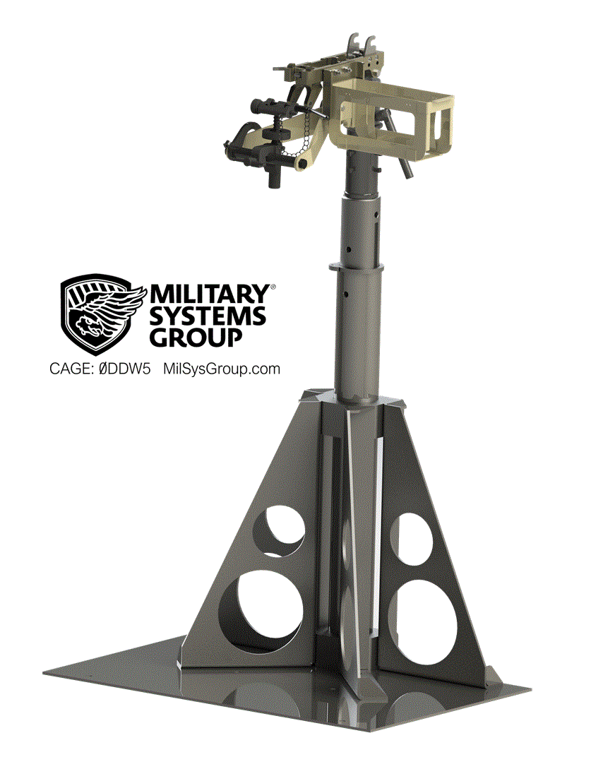 Adjustable machine gun Pedestal