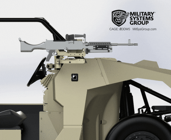 Polaris Dagor A pillar swing arm and machine gun mount