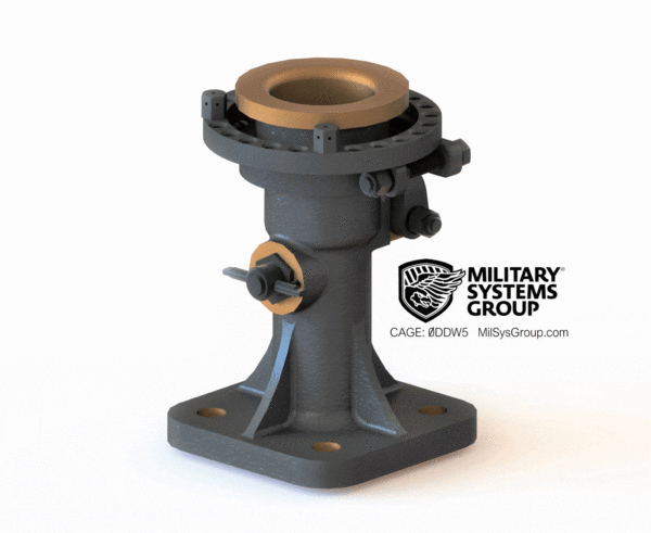 Boat machine gun mount flower pot