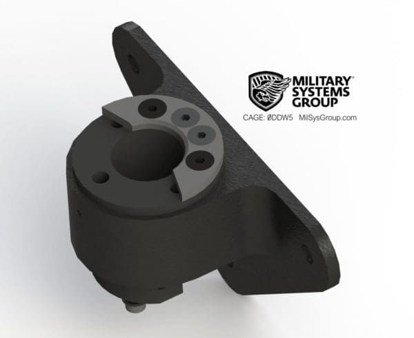 Boat machine gun mount vertical stand