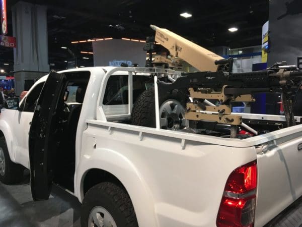 MSG Swing Arm, Machine Gun Mount and Fletcher Arm on Navistar NSV at AUSA 2019