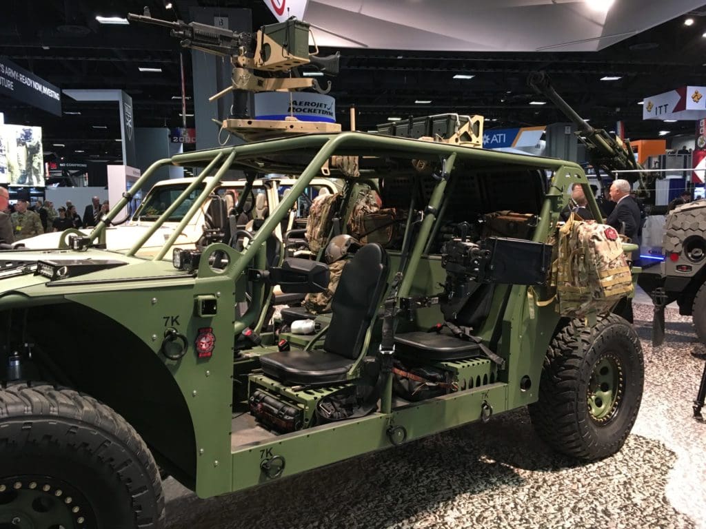 MSG Turret, UPA and Machine Gun Mount on top of AM General XLT3 at AUSA 2019