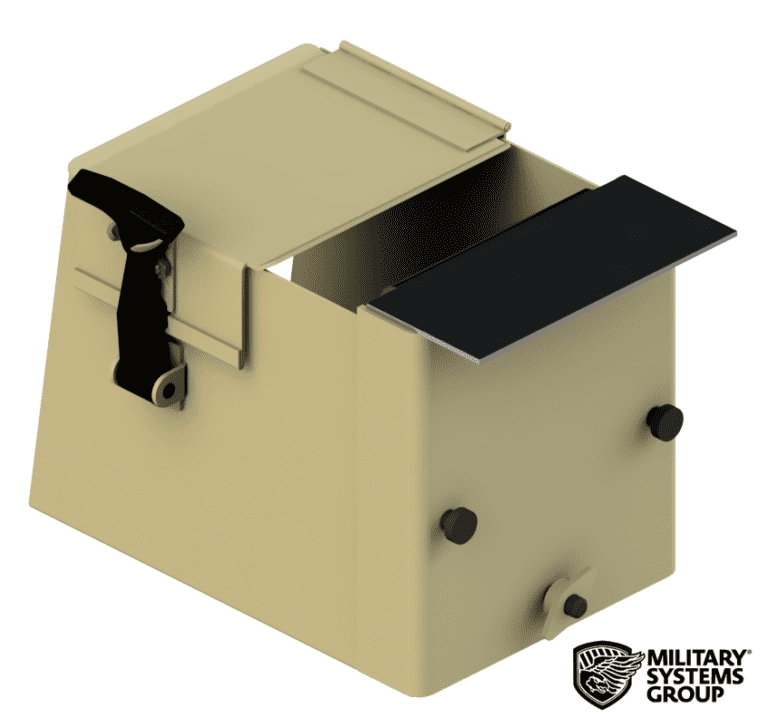 MK93 100rd .50 Cal Ammunition Can Holder (Stainless Steel) Military