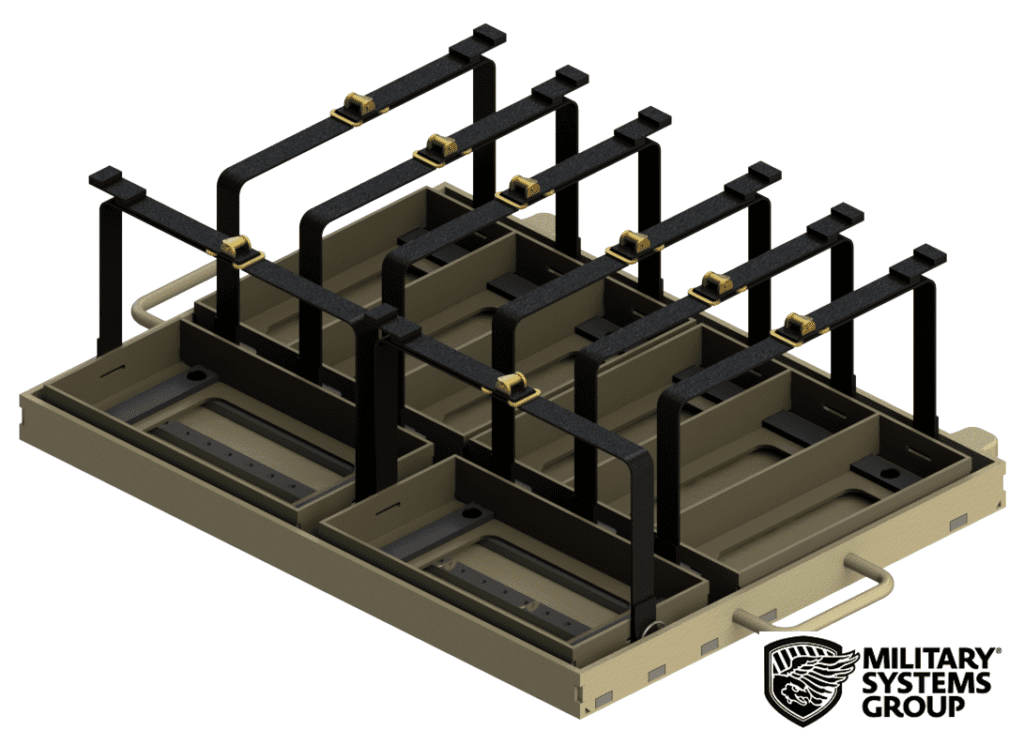 Modular 7.62mm and .50 Cal Ammunition Can Holder System for Turret