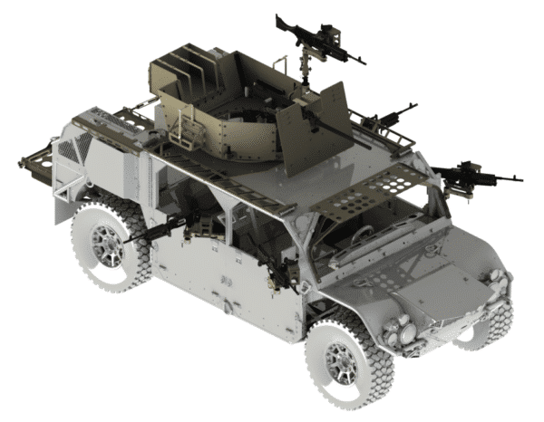GMV 1.1 Machine Gun Mounts, Turret and Gunner Protection Kit